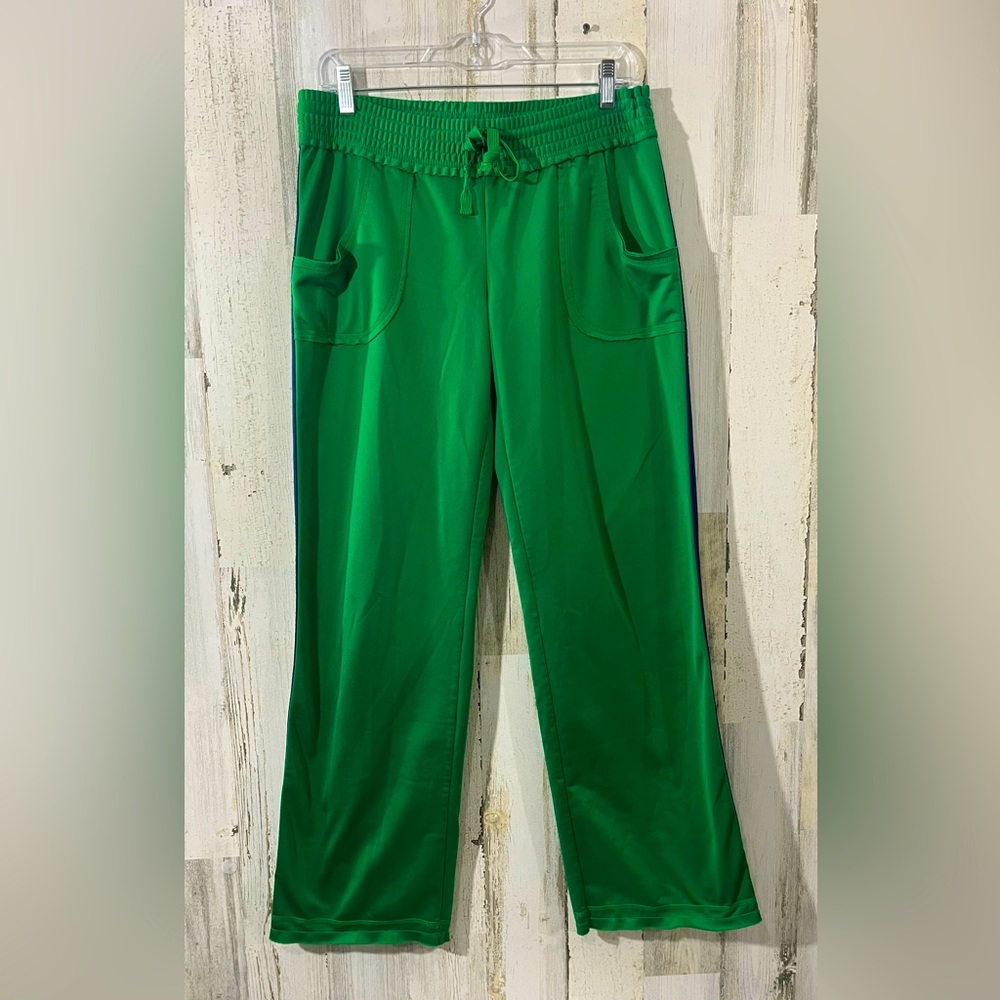 Next Era Couture Athletic Pants Green Blue Stripe Breakdancing Pants (😜) Jr Sz 7